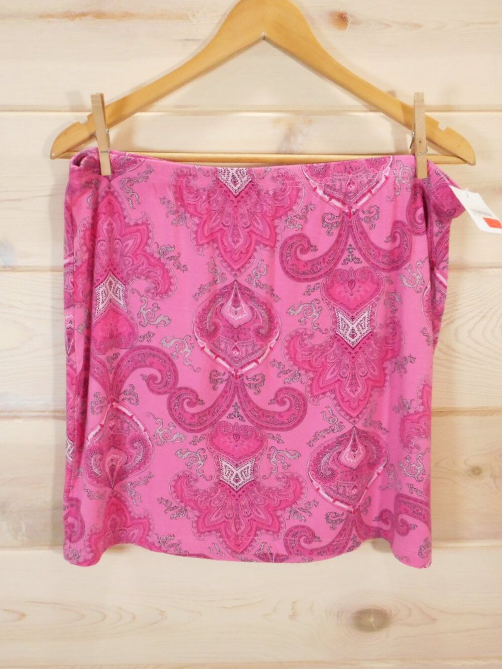 NWT Mossimo Women's size XL Skirt Elastic Waist Vintage Pink Knit Stretch Y2K